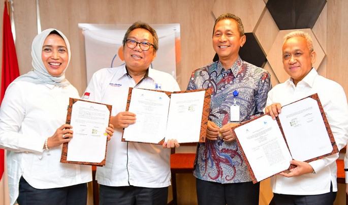 Kementerian BUMN mendorong sinergi perseroan dalam mengoptimalisasi aset dan layanan jasa yang dimiliki perseroan dalam memenuhi kebutuhan air bersih.Foto/Roni.M/ECONOMICZONE