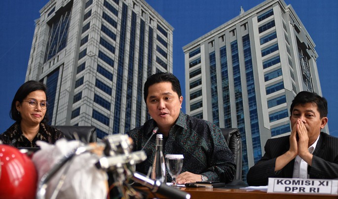 Kementerian Keuangan, kementerian BUMN dan Bea Cukai menindaklanjuti temuan sparepart motor Harley Davidson dalam pesawat Garuda Indonesia tipe Airbus A330-900 seri Neo yang datang dari pabrik Airbus di Perancis.Foto/Roni.M/ECONOMICZONE