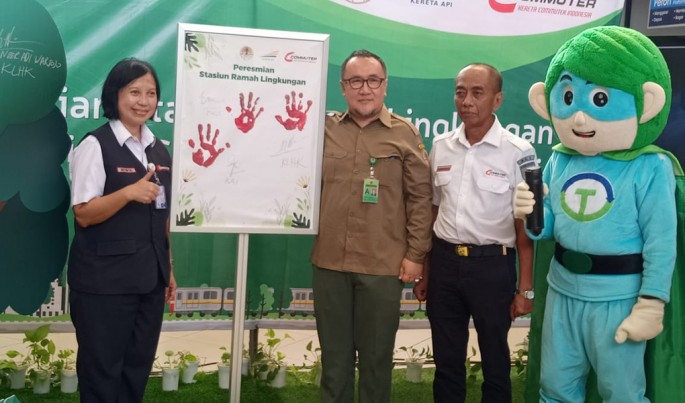 Peresmian stasiun ramah lingkungan Selasa 17 Desember 2019 di Stasiun Sudirman.Foto/Ist/ECONOMICZONE