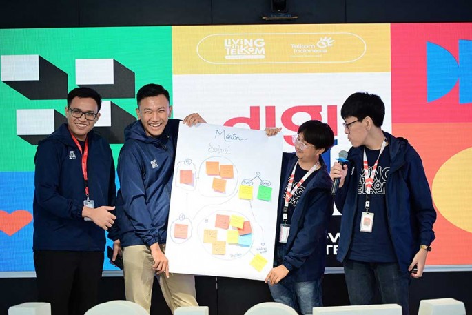 Salah satu tim Digistar pada ajang DigiHack 2025: Expanding Digital Horizons with TelkomGroup.Foto/Dok-TelkomIndonesia/ECONOMICZONE