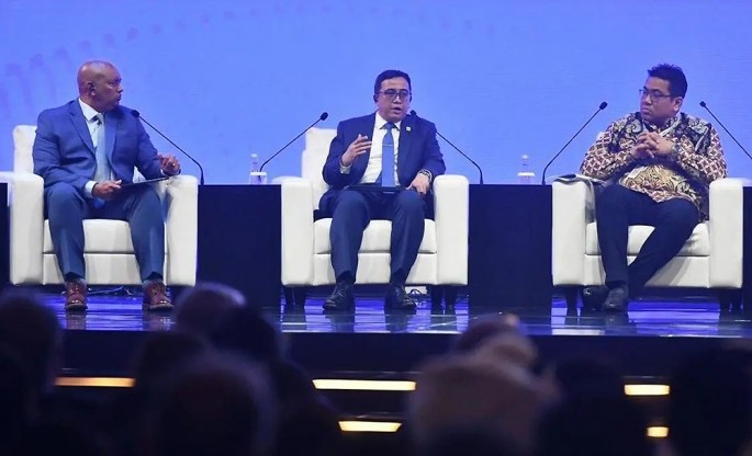Wakil Direktur Utama Pertamina Oki Muraza , menjawab pertanyaan peserta&nbsp; pada sesi Global Executive Talk &ldquo;The End Of Easy Energy&rdquo;&nbsp; 50th IPA Convex, di ICE BSD, Tangsel, Rabu (20/5/2026). (Foto/dok. Pertamina/ECONOMICZONE)
