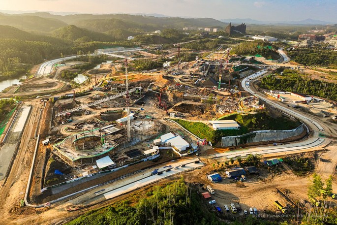  Proyek kawasan yudikatif , dan Gedung MK masih dalam progres pembangunan . (Foto/otorita IKN/ECONOMICZONE)