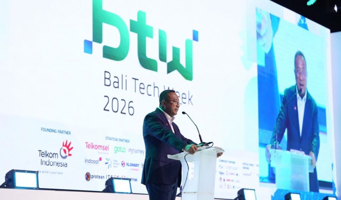 Direktur Utama Telkom Nanang Hendarno menyampaikan paparan bertajuk &ldquo;Indonesia&rsquo;s Next Network: Connecting Indonesia and Global, Building the Indo-Pacific Hub&rdquo;Foto/Dok-Telkom/ECONOMICZONE