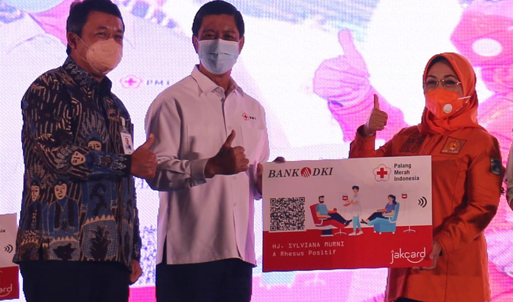 Bank DKI Serahkan Kartu Donor Darah JakCard Ke Anggota DPD RI