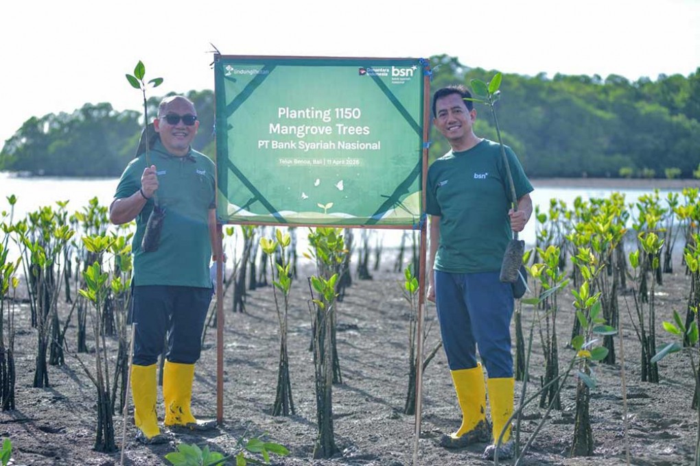 Peringati Hari Bumi Sedunia, Bank BSN Hijaukan Pesisir Bali dengan 1.150 Bibit Mangrove