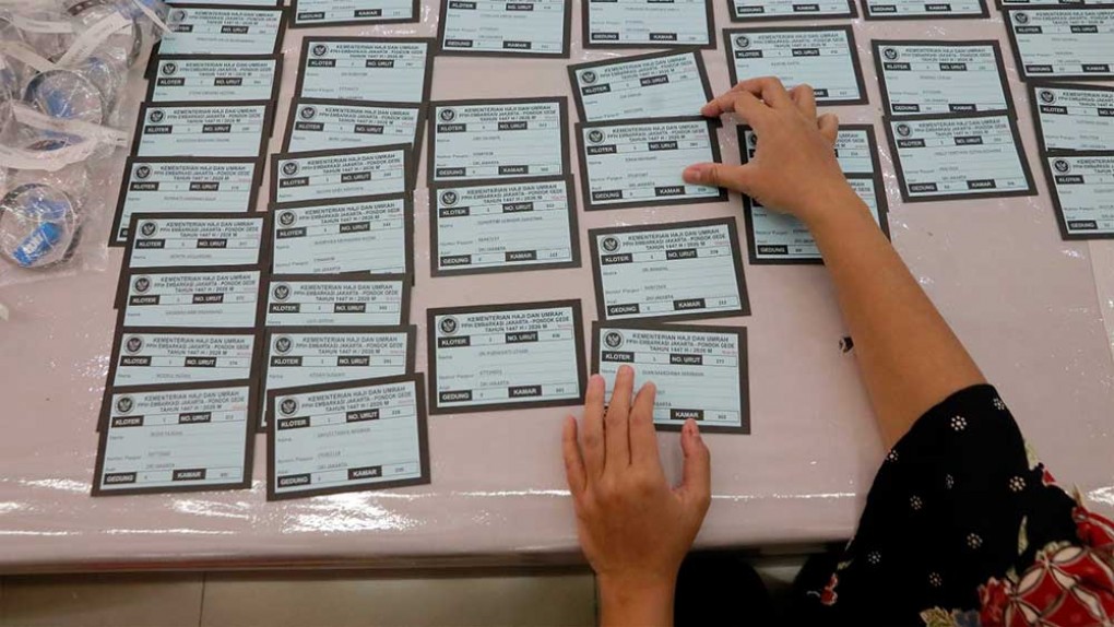 Kedatangan Jamaah Calon Haji di Asrama Haji Pondok Gede