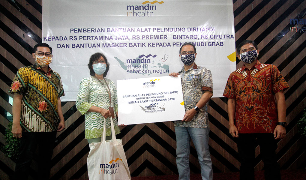 Mandiri Inhealth Salurkan Bantuan APD, Alat Kesehatan dan Masker Batik kepada Provider RS Rekanan dan juga Pengemudi GRAB