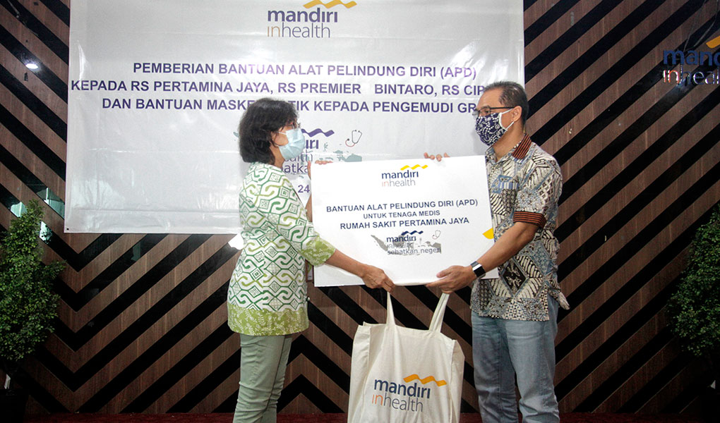 Mandiri Inhealth Salurkan Bantuan APD, Alat Kesehatan dan Masker Batik kepada Provider RS Rekanan dan juga Pengemudi GRAB