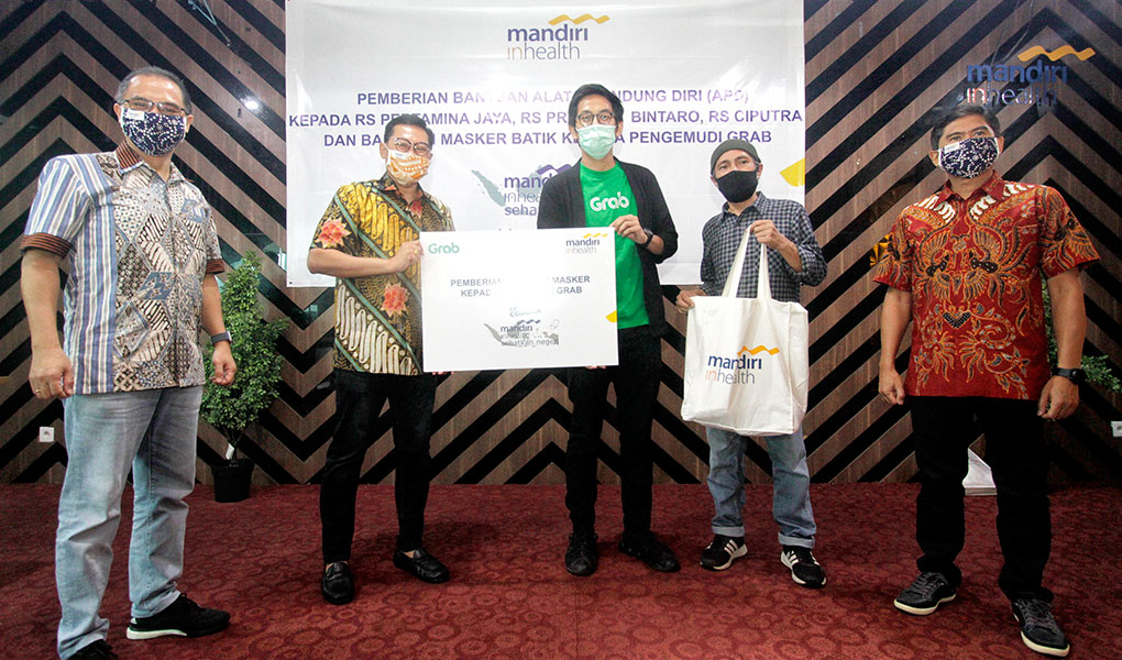 Mandiri Inhealth Salurkan Bantuan APD, Alat Kesehatan dan Masker Batik kepada Provider RS Rekanan dan juga Pengemudi GRAB